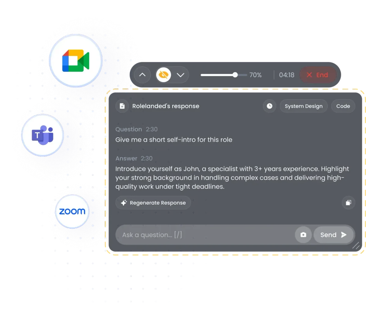 Invisible Across All Platforms UI mockup
